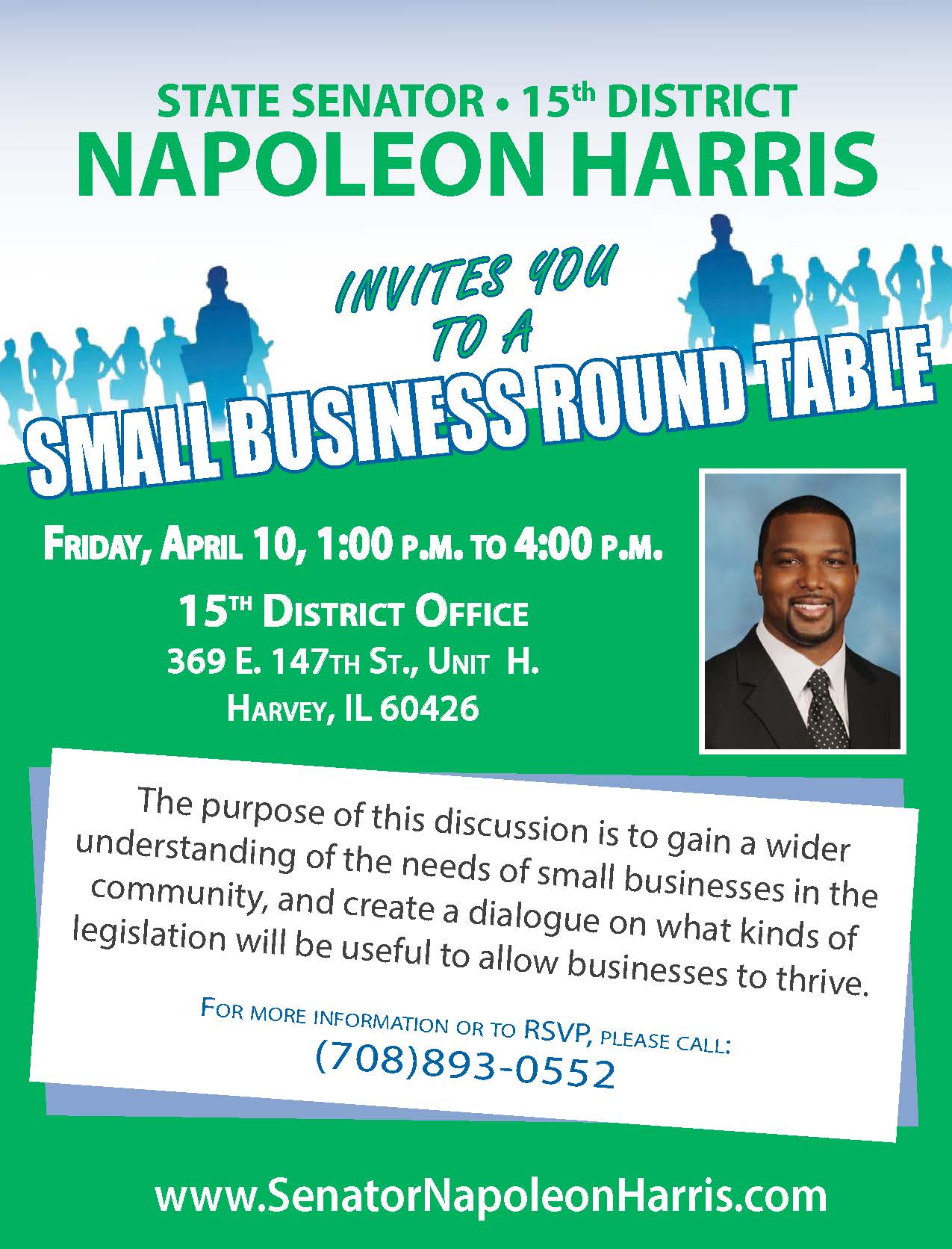 WEBSITE Sen. Harris Small Business Round Tables Flyer 2015